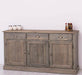 Sideboard aus Massivholz mit drei Schubladen und Türen -