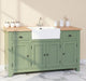 Spülbeckenschrank aus Massivholz | Waschtisch mit 4 Türen und 2 Schubladen -