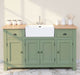 Spülbeckenschrank aus Massivholz | Waschtisch mit 4 Türen und 2 Schubladen -