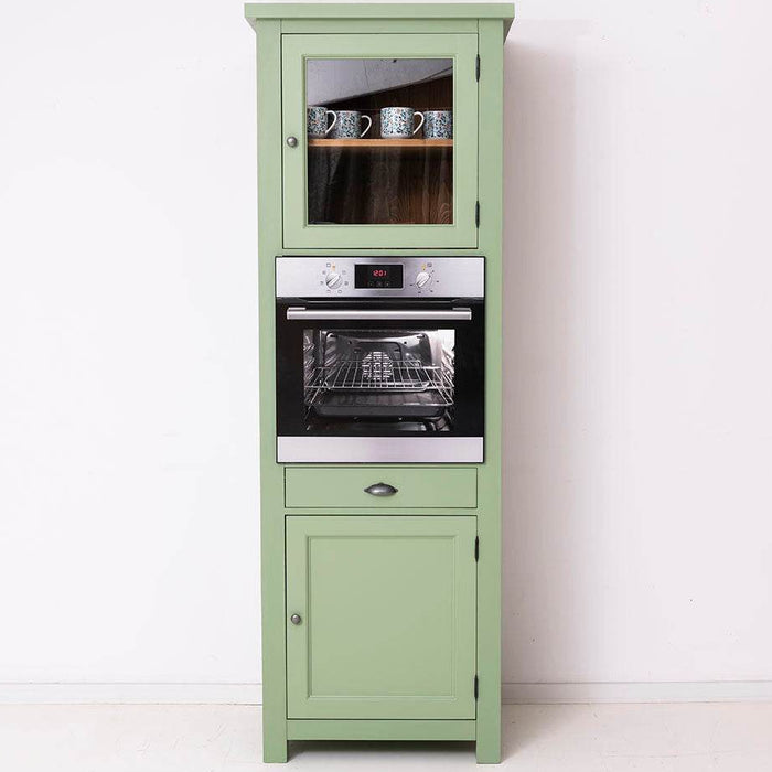 Stehender Einbauschrank für Backofen aus Massivholz | Herd- und Backofenschrank im Landhausstil -