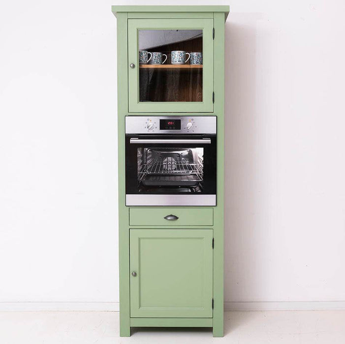 Stehender Einbauschrank für Backofen aus Massivholz | Herd- und Backofenschrank im Landhausstil -