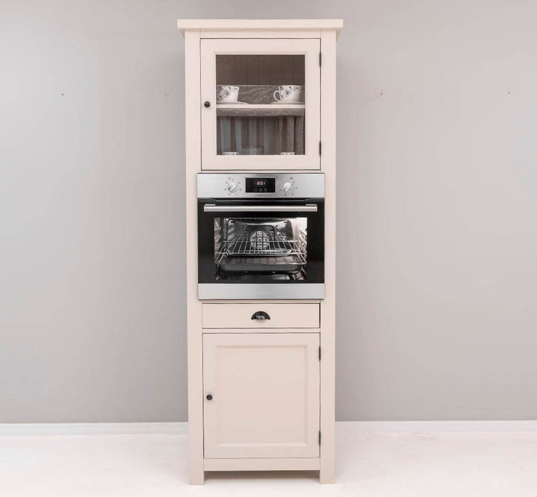Stehender Einbauschrank für Backofen aus Massivholz | Herd- und Backofenschrank im Landhausstil -