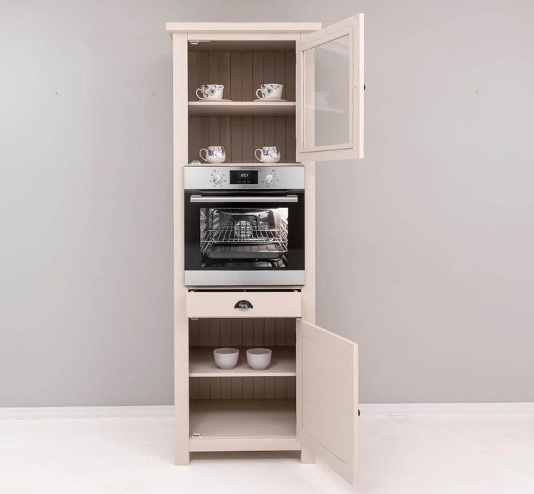 Stehender Einbauschrank für Backofen aus Massivholz | Herd- und Backofenschrank im Landhausstil -