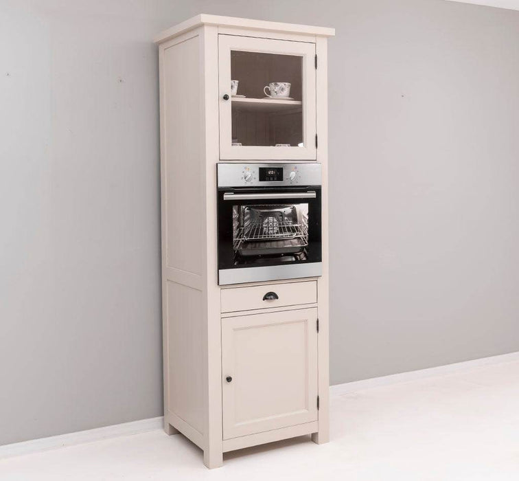 Stehender Einbauschrank für Backofen aus Massivholz | Herd- und Backofenschrank im Landhausstil -