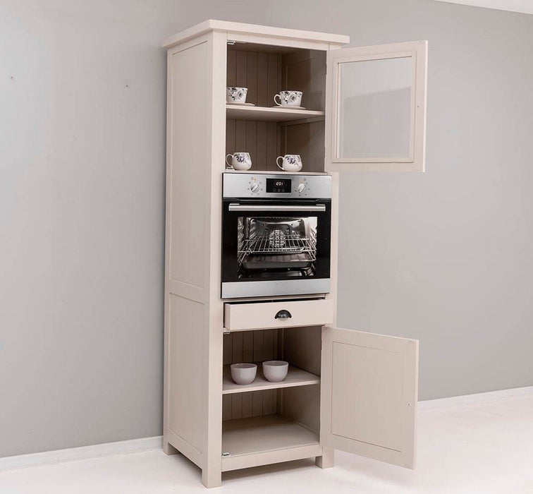 Stehender Einbauschrank für Backofen aus Massivholz | Herd- und Backofenschrank im Landhausstil -