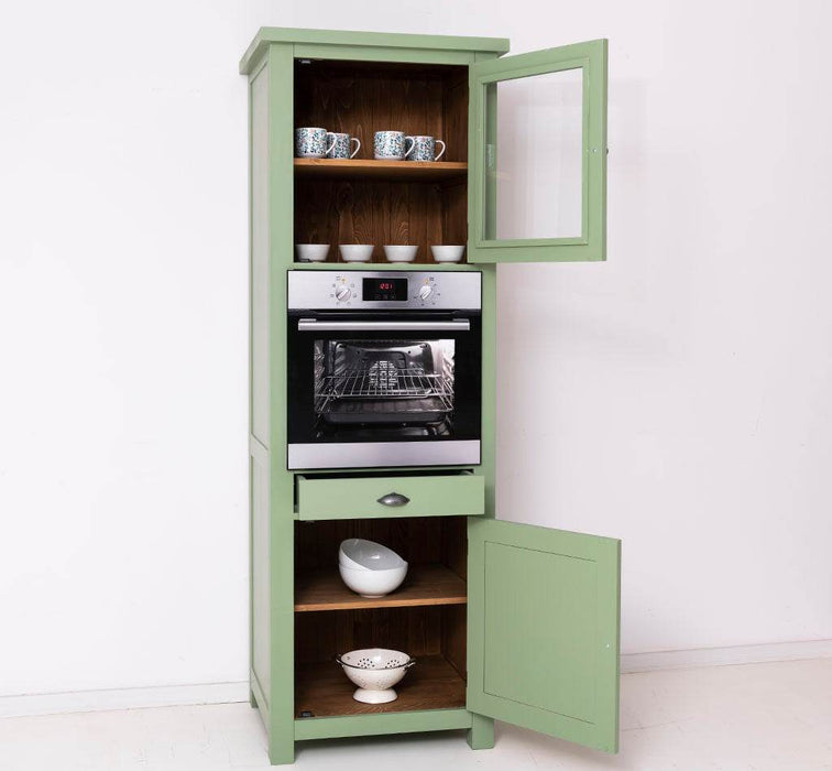 Stehender Einbauschrank für Backofen aus Massivholz | Herd- und Backofenschrank im Landhausstil -
