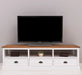 TV-Board aus Massivholz mit drei Schubladen | mit Eichenplatte