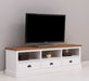 TV-Board aus Massivholz mit drei Schubladen | mit Eichenplatte