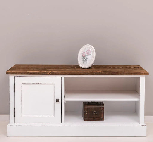 TV-Board aus Massivholz mit offener Ablage - Lowboard