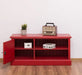 TV-Board aus Massivholz mit offener Ablage - Lowboard