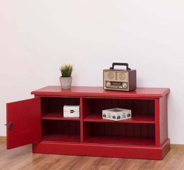 TV-Board aus Massivholz mit offener Ablage - Lowboard