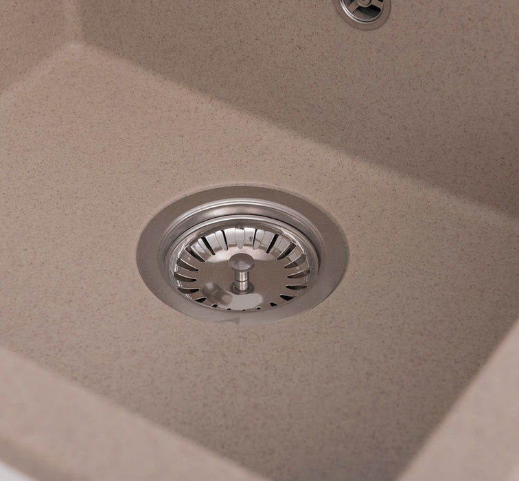 Vierteilige Küchenzeile aus Massivholz mit Hängeschrank in weiß