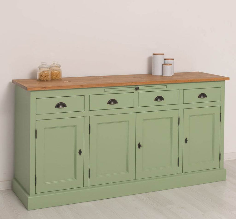 Viertüriges Sideboard aus Massivholz im Landhausstil -
