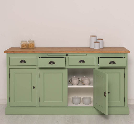 Viertüriges Sideboard aus Massivholz im Landhausstil -