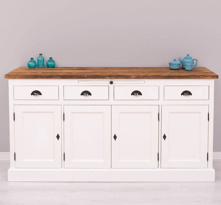 Viertüriges Sideboard aus Massivholz im Landhausstil -