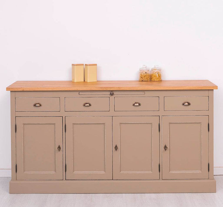 Viertüriges Sideboard aus Massivholz im Landhausstil -