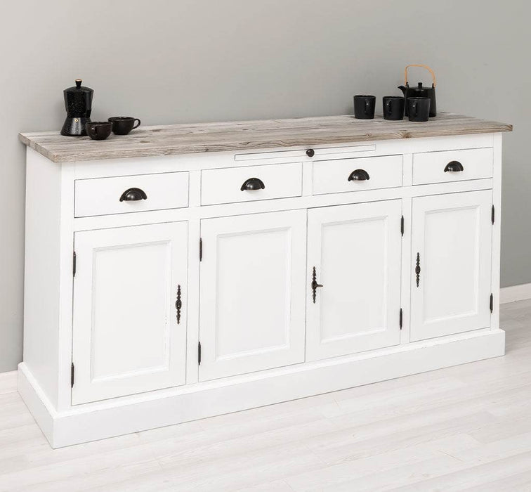 Viertüriges Sideboard aus Massivholz im Landhausstil -