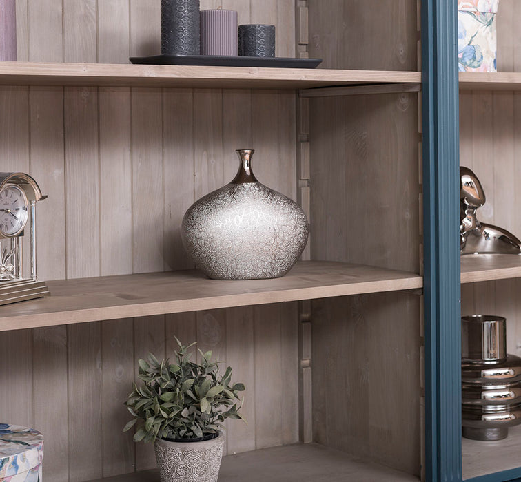 Vintage Bücherregal aus Massivholz | Bibliothek mit 4 Türen