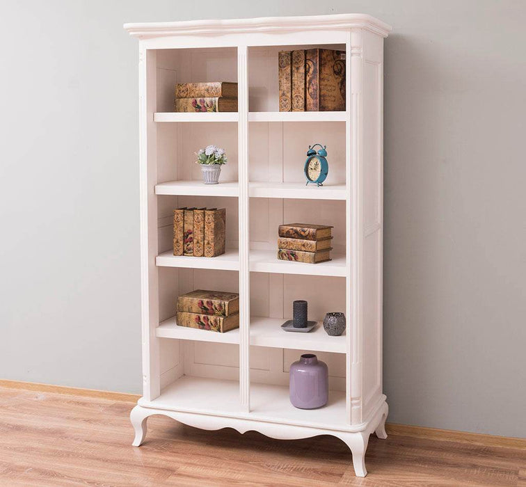 Vintage Bücherregal aus Massivholz mit geschwungener Linie - Vintage Rosa