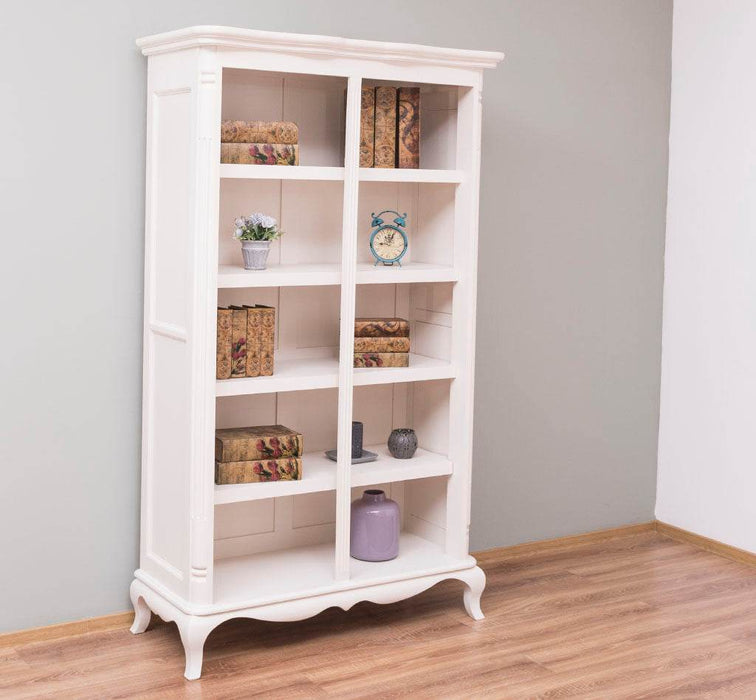 Vintage Bücherregal aus Massivholz mit geschwungener Linie - Vintage Rosa