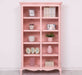 Vintage Bücherregal aus Massivholz mit geschwungener Linie - Vintage Rosa