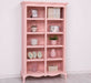 Vintage Bücherregal aus Massivholz mit geschwungener Linie - Vintage Rosa