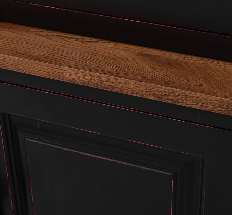 Vintage Bücherschrank aus Massivholz | Vitrine | 2-teilig