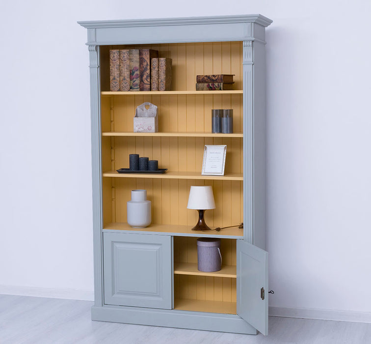 Vintage Bücherschrank aus Massivholz | Regal im Landhausstil