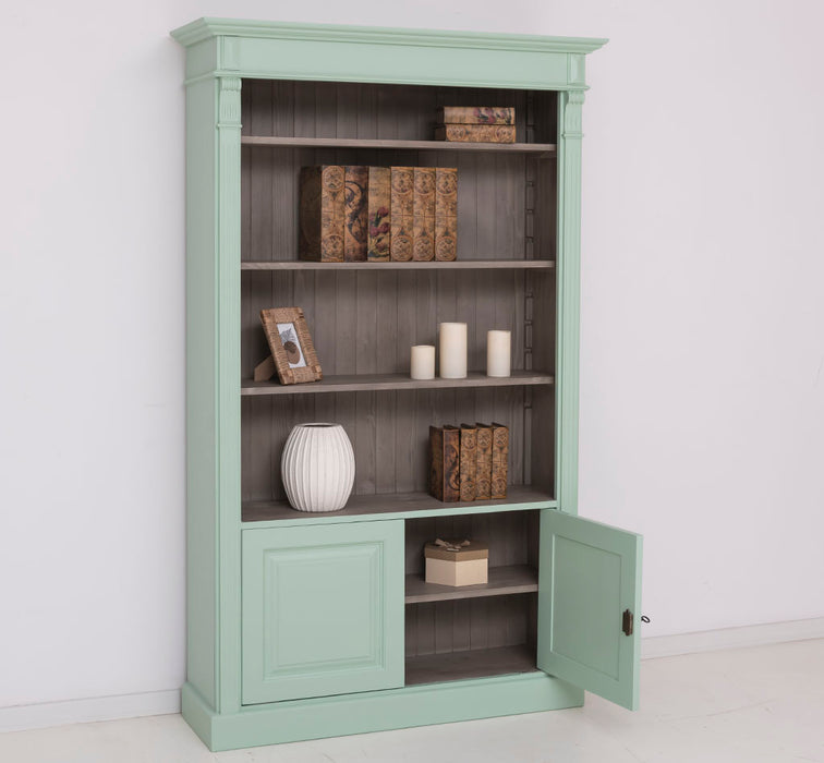 Vintage Bücherschrank aus Massivholz | Regal im Landhausstil