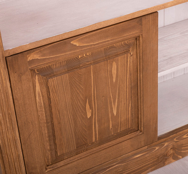 Vintage Bücherschrank aus Massivholz | Regal im Landhausstil