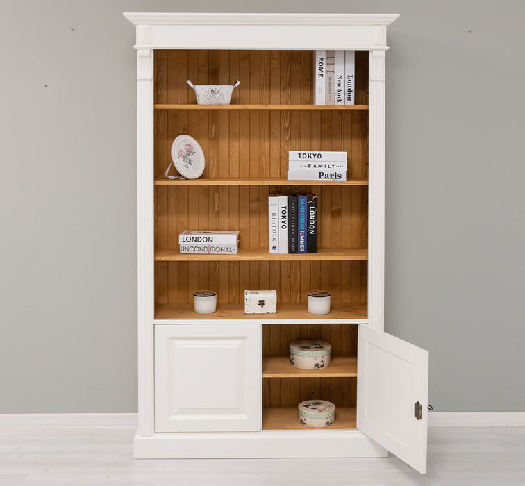 Vintage Bücherschrank aus Massivholz | Regal im Landhausstil