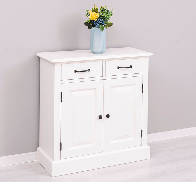 Vintage Konsolenschrank aus Massivholz| Sideboard mit zwei Schubladen