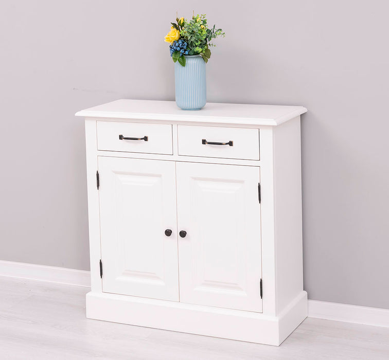 Vintage Konsolenschrank aus Massivholz| Sideboard mit zwei Schubladen