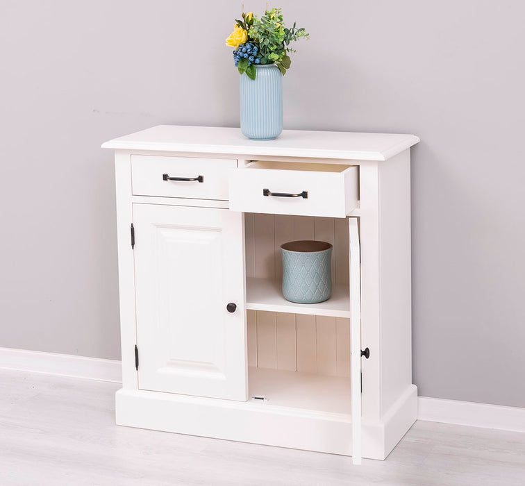Vintage Konsolenschrank aus Massivholz| Sideboard mit zwei Schubladen