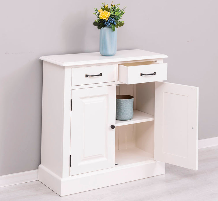 Vintage Konsolenschrank aus Massivholz| Sideboard mit zwei Schubladen