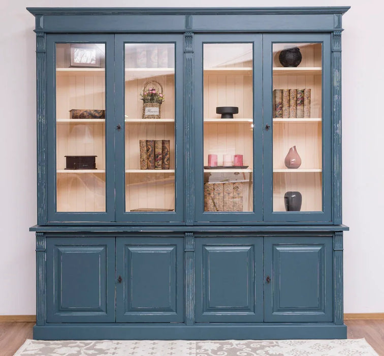 Vintage Regalschrank Kombination aus Massivholz