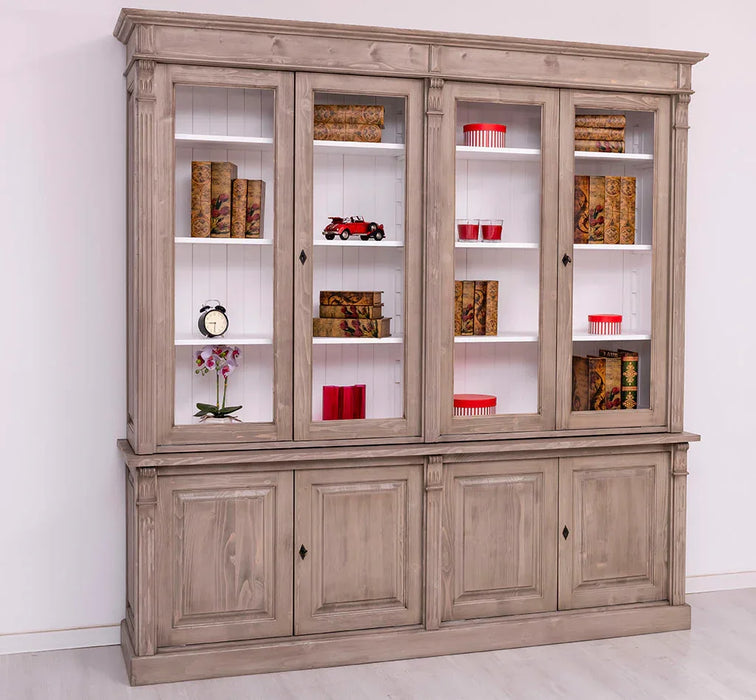 Vintage Regalschrank Kombination aus Massivholz