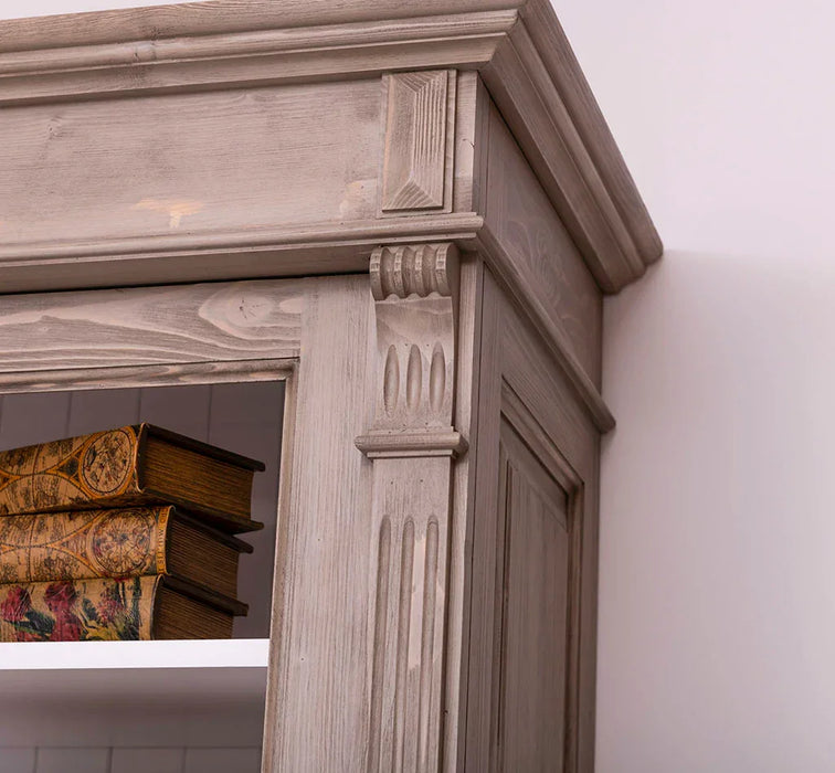 Vintage Regalschrank Kombination aus Massivholz