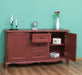 Vintage Sideboard aus Massivholz mit 2 Türen und 3 Schubladen | Kommode mit geschwungenen Füßen | Barock - Eiche - Creme