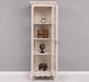 Vintage Vitrine aus Massivholz | Gläserschrank im Barockstil - Beige