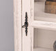 Vintage Vitrine aus Massivholz | Gläserschrank im Barockstil - Beige