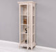Vintage Vitrine aus Massivholz | Gläserschrank im Barockstil - Beige