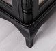 Vintage Vitrinenschrank aus Massivholz mit verglaster Doppeltür | Barock - Schwarz