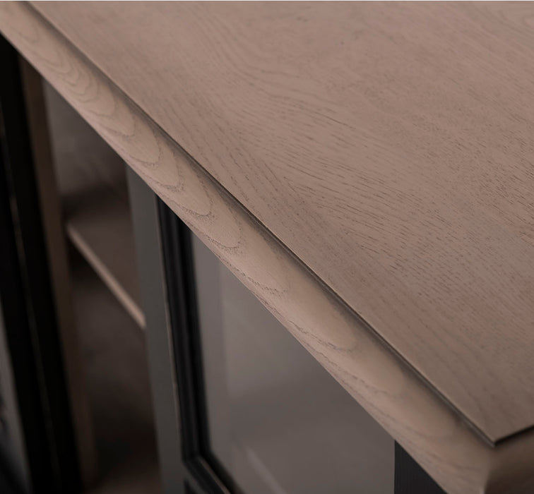 Vitrine | Kommode aus Massivholz mit Schiebetüren | Geschirrschrank