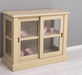Vitrine aus Massivholz | Sideboard mit Schiebetür -