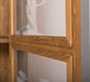 Vitrine aus Massivholz | Ablage mit Glastür