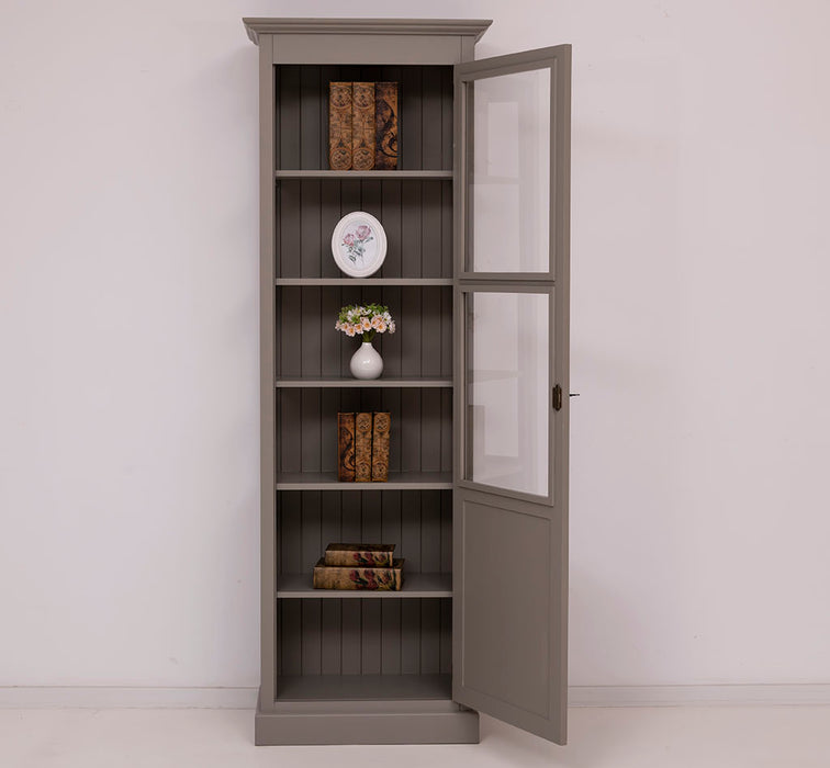 Vitrine aus Massivholz | Bücherregal mit großer Tür