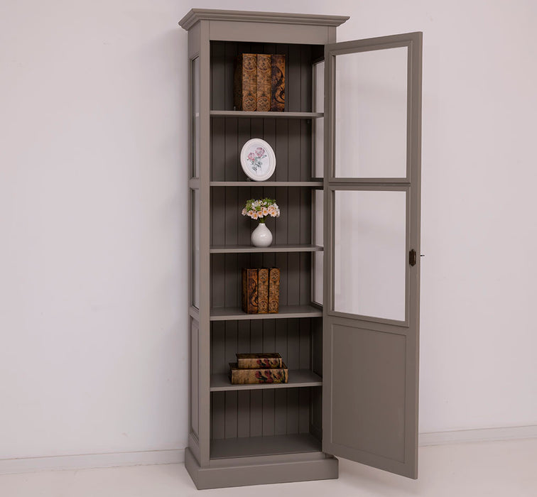 Vitrine aus Massivholz | Bücherregal mit großer Tür