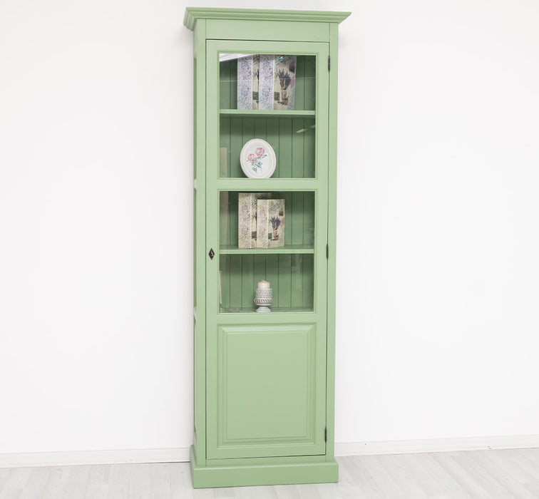 Vitrine aus Massivholz | Bücherregal mit großer Tür