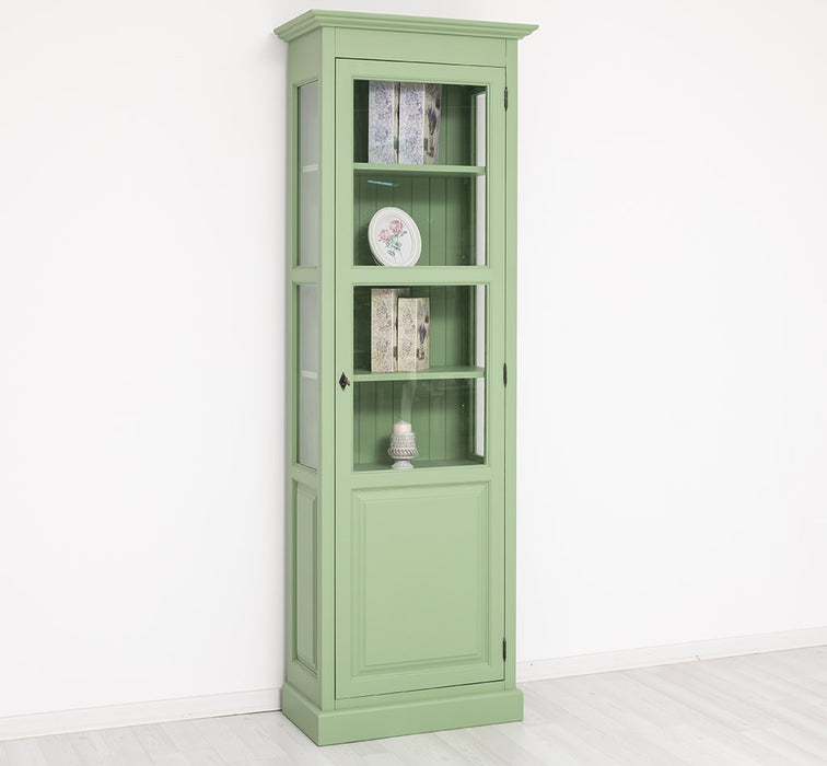 Vitrine aus Massivholz | Bücherregal mit großer Tür